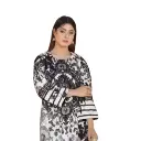 Stylish Printed Lawn 2 Pcs Shirt and Trouser Set – Black Color